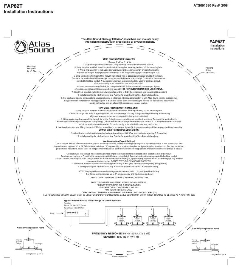 Image de la première page du manuel de l'appareil FAP82T