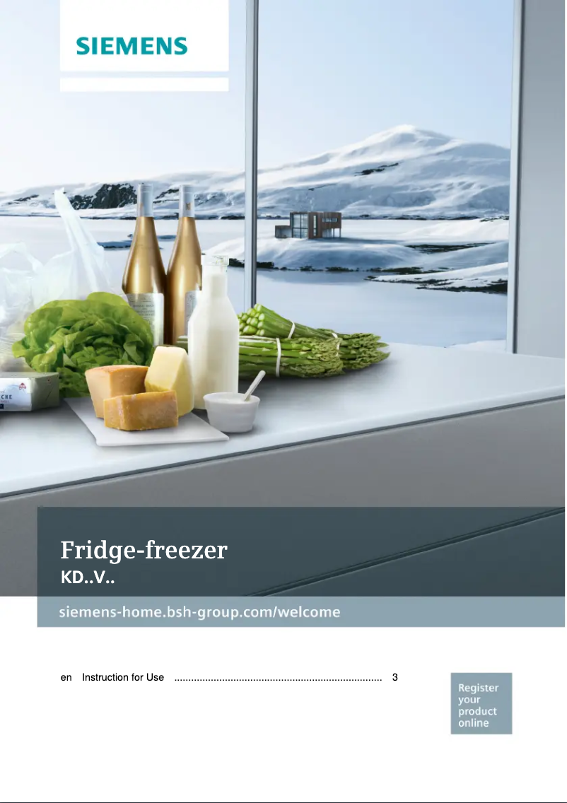 Page n°1 - Manuel utilisateur Siemens KD29VVW30N