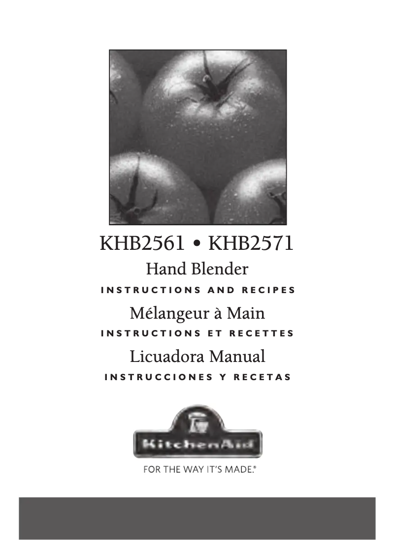 Page 1 de la notice Manuel utilisateur KitchenAid KHB2561