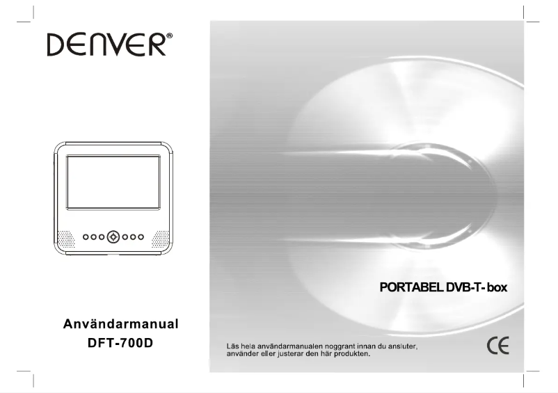 Image de la première page du manuel de l'appareil DFT-700D