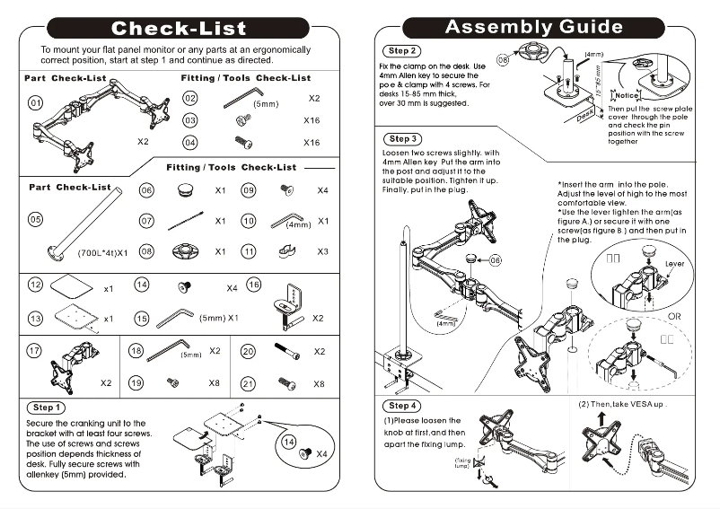 Page n°1 - Manuel utilisateur Newstar FPMA-D1030D-6