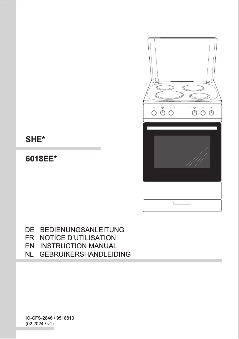 Page 1 de la notice Manuel utilisateur Amica SHE 11640 W