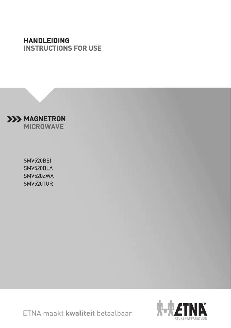 Page 1 de la notice Manuel utilisateur Etna SMV520BEI