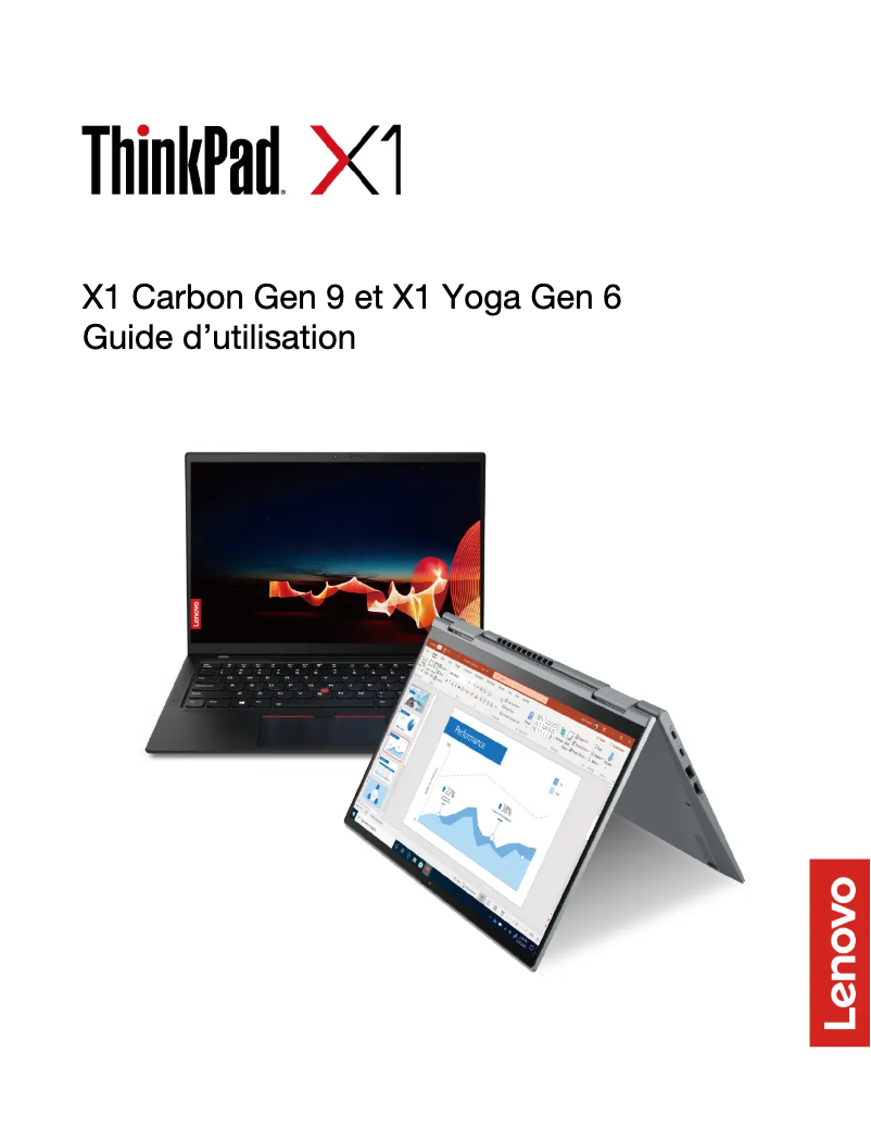 Image de la première page du manuel de l'appareil ThinkPad X1 Yoga Gen 6