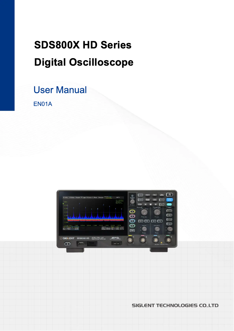 Page 1 de la notice Manuel utilisateur Siglent SDS812X HD