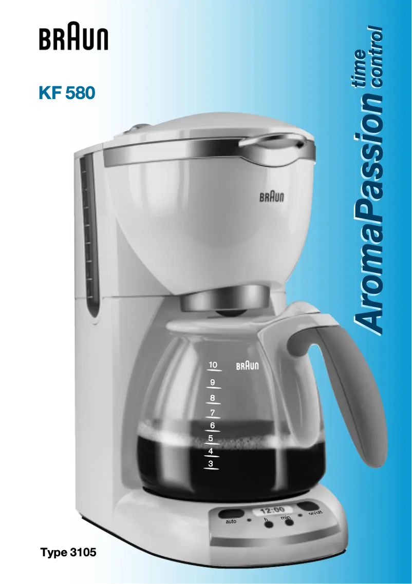 Page n°1 - Manuel utilisateur Braun AromaPassion KF 580