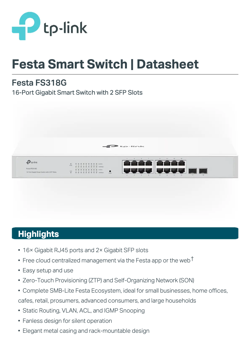 Image de la première page du manuel de l'appareil Festa FS318G