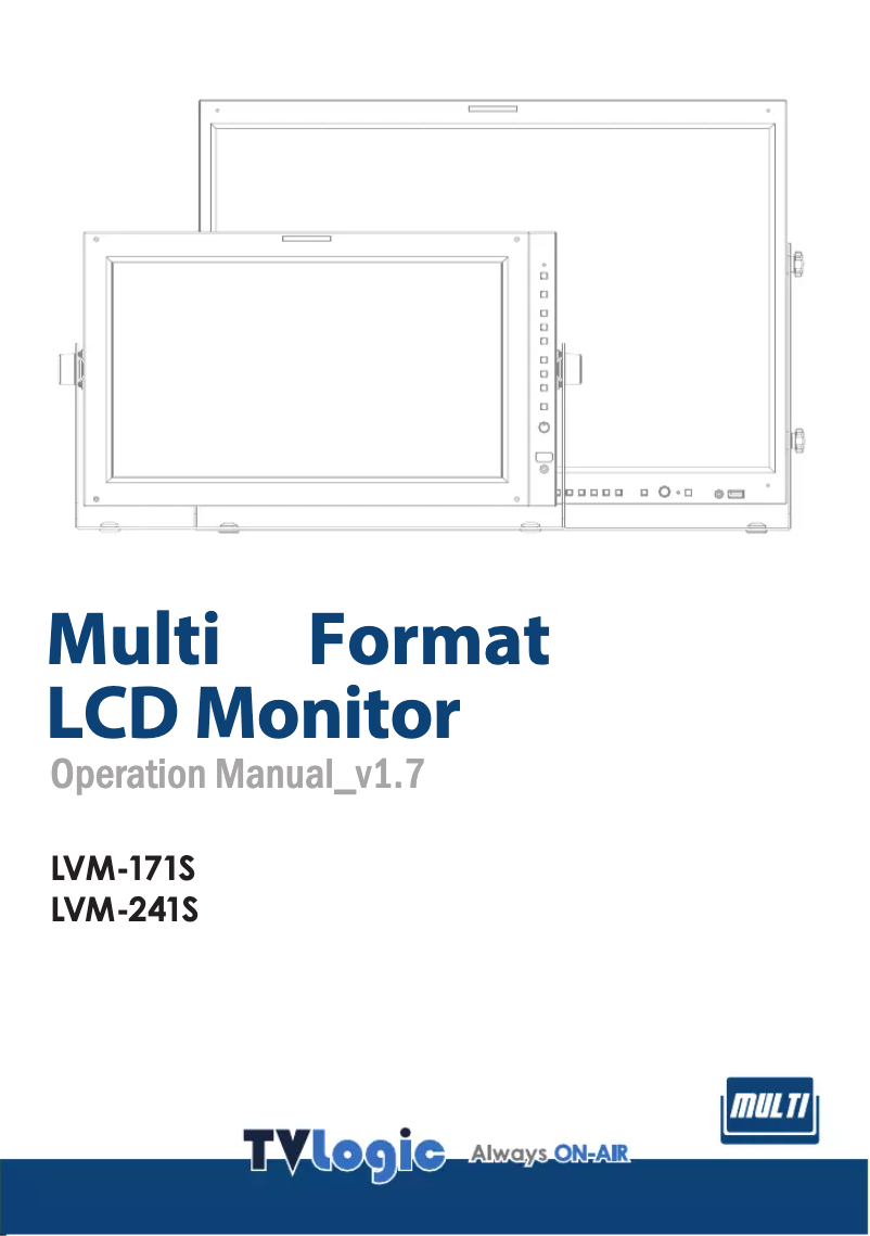 Page 1 de la notice Manuel utilisateur TVLogic LVM-241S