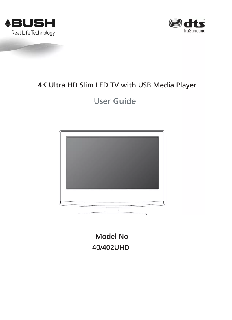 Page 1 de la notice Manuel utilisateur Bush 40/402UHD