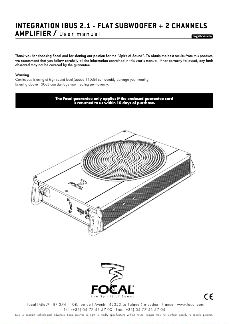 Image de la première page du manuel de l'appareil IBUS 2.0