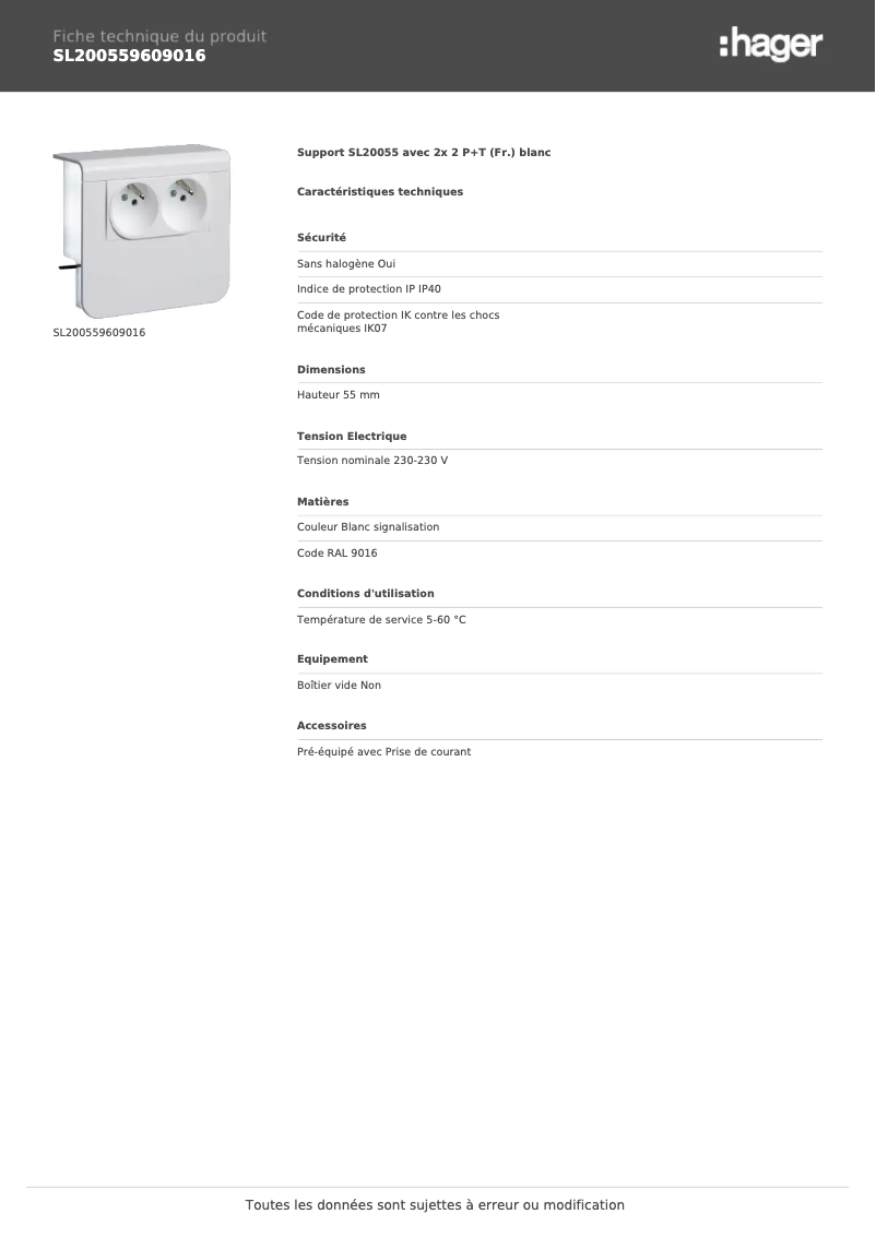 Image de la première page du manuel de l'appareil SL200559609016