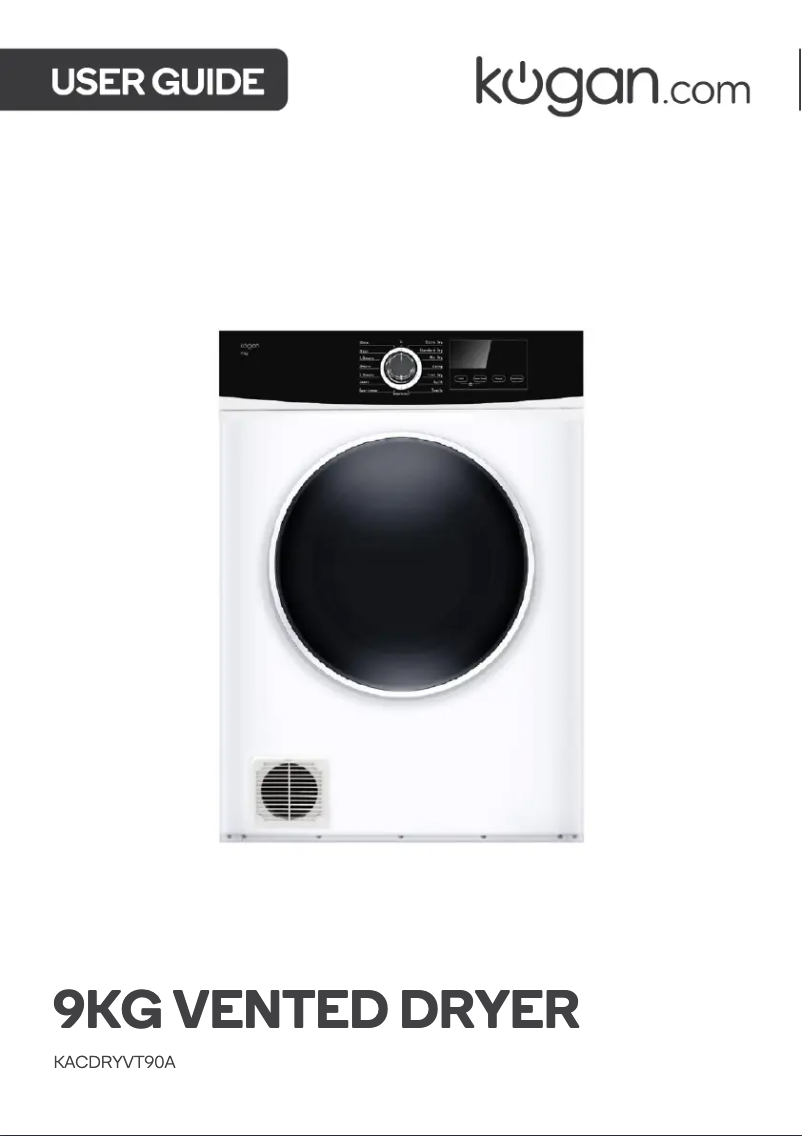 Page 1 de la notice Manuel utilisateur Kogan KACDRYVT90A