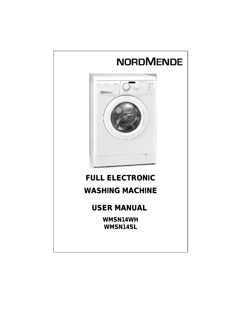 Page 1 de la notice Manuel utilisateur Nordmende WMSN14