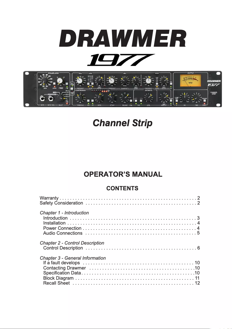 Image de la première page du manuel de l'appareil 1977