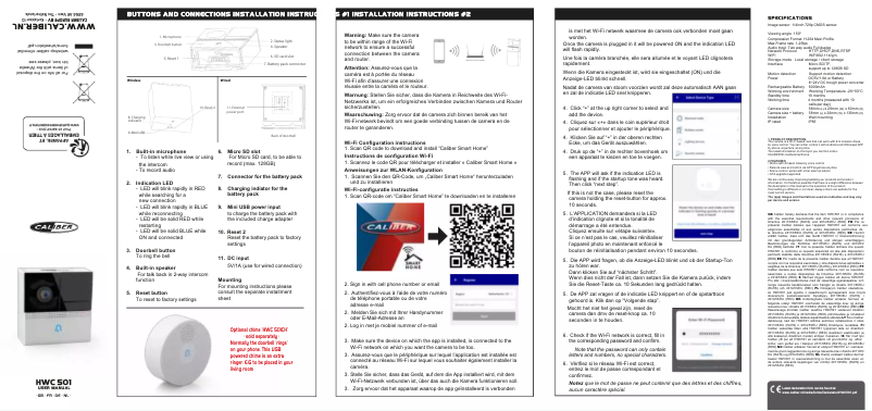 Page n°1 - Manuel utilisateur Caliber HWC501