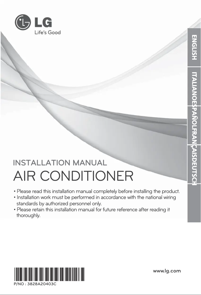 Page 1 de la notice Guide d'installation LG MS18AH