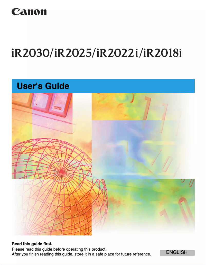 Page 1 de la notice Manuel utilisateur Canon imageRUNNER iR2022i