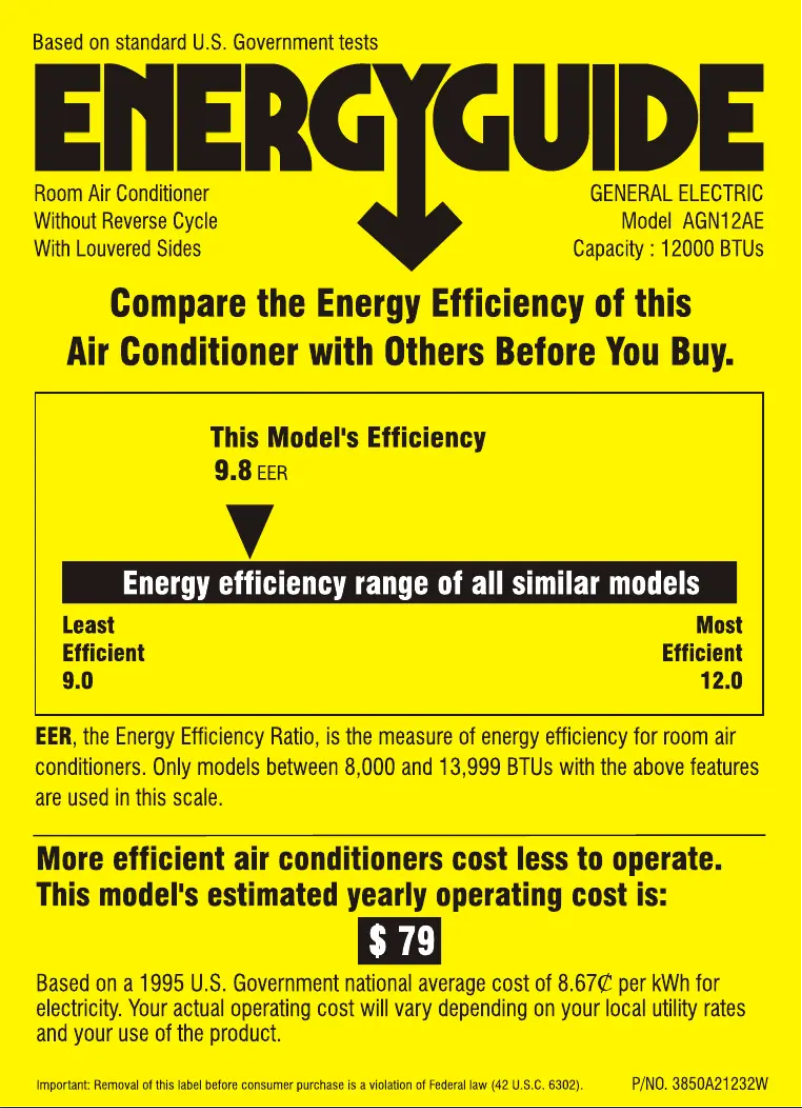 Image de la première page du manuel de l'appareil AGN12AE