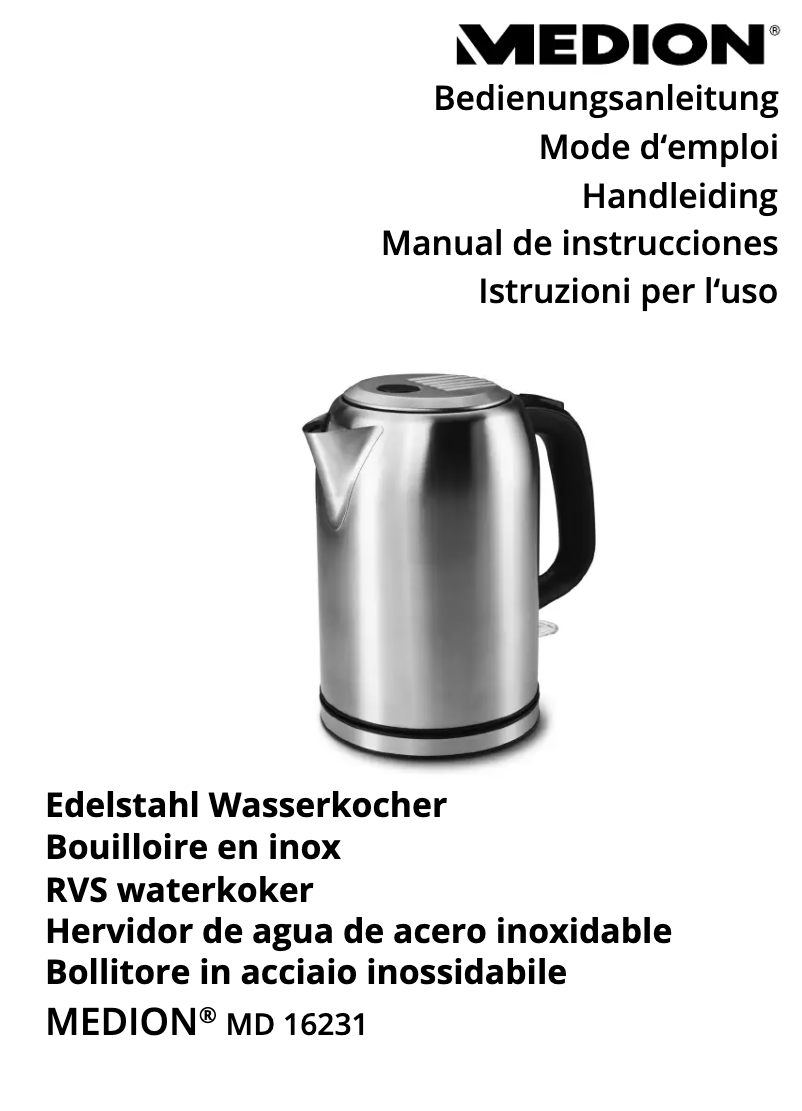 Page 1 de la notice Manuel utilisateur Medion MD 16231
