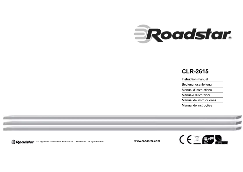 Page n°1 - Manuel utilisateur Roadstar CLR-2615 NEW