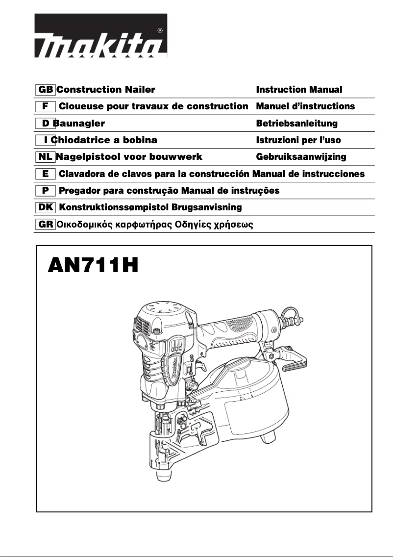 Page n°1 - Manuel utilisateur Makita AN711H