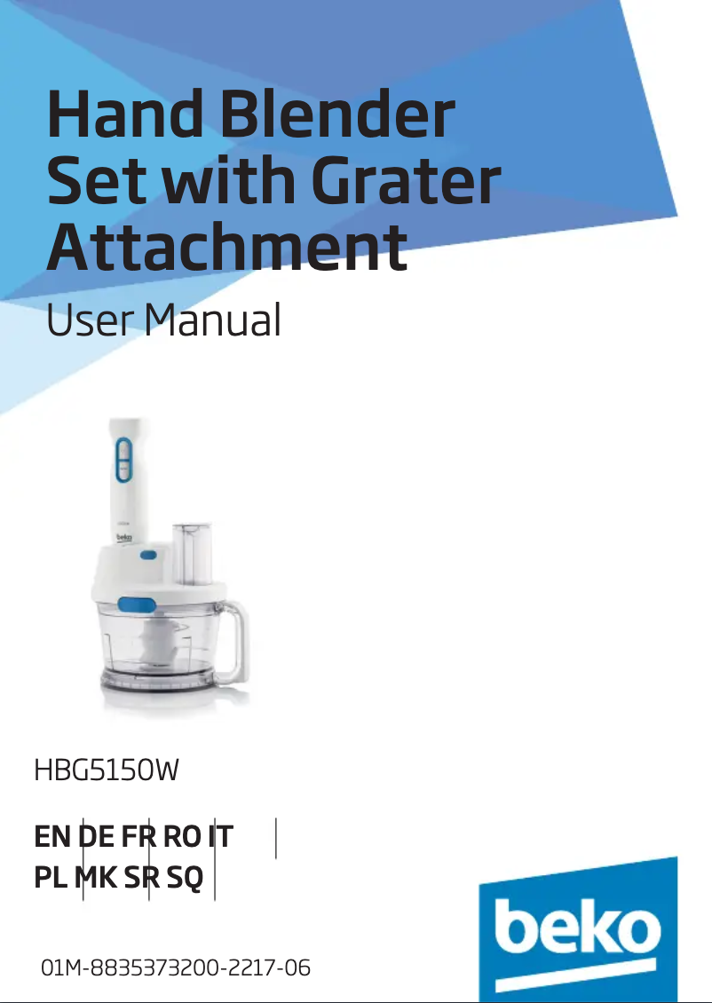 Page n°1 - Manuel utilisateur Beko HBG5150W