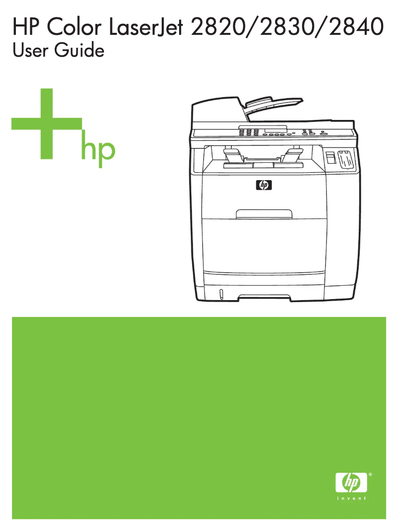 Page n°1 - Manuel utilisateur HP Color LaserJet 2840