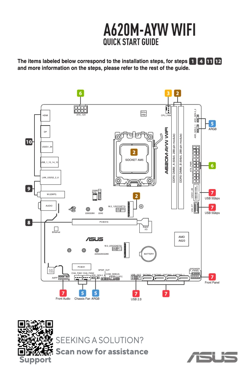 Image de la première page du manuel de l'appareil A620M-AYW WIFI