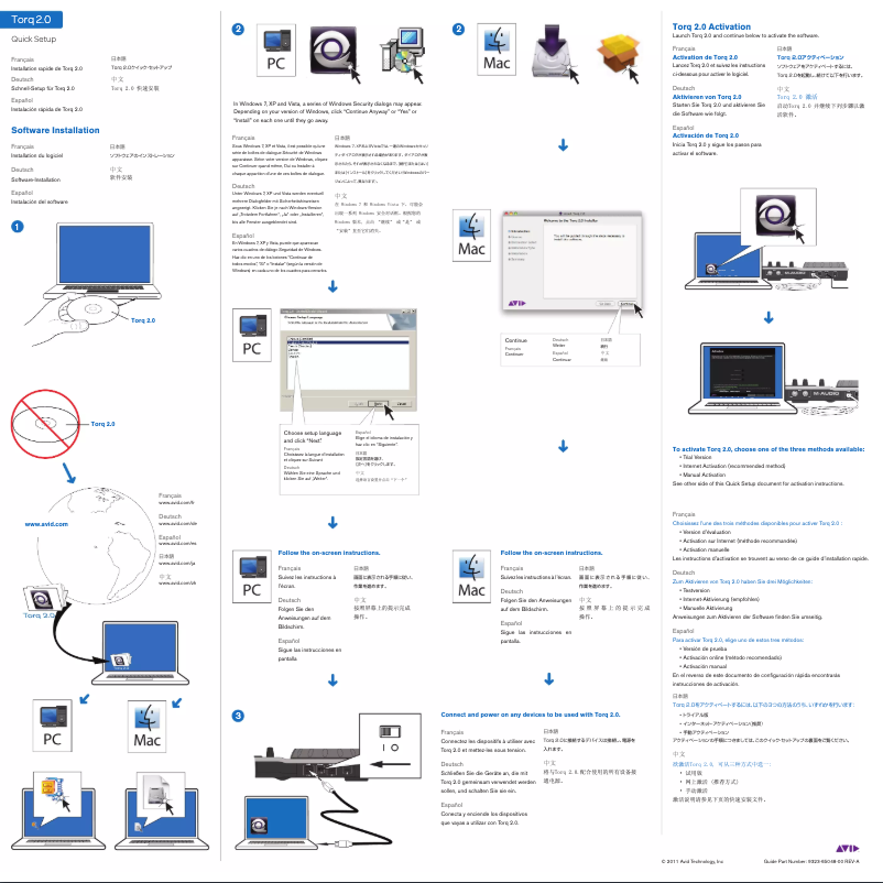 Page n°1 - Manuel utilisateur Avid Torq 2.0
