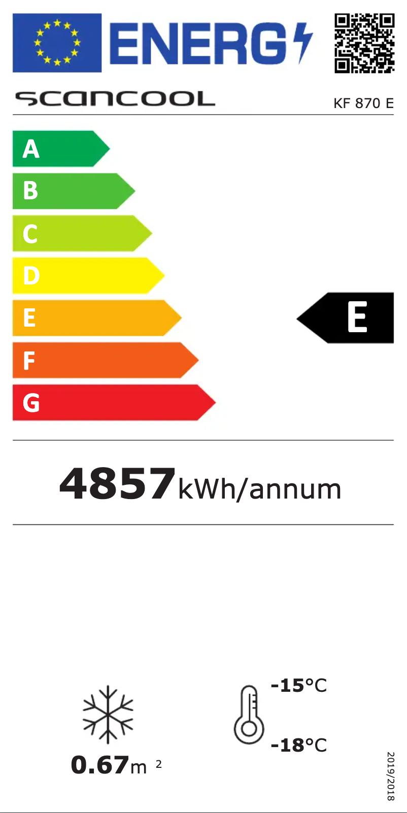 Page n°1 - Label énergétique Scandomestic KF 870 E