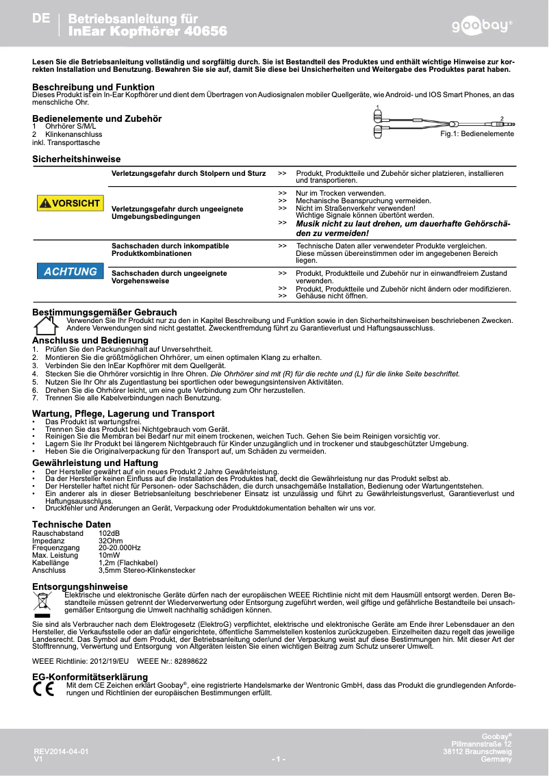 Image de la première page du manuel de l'appareil 40656