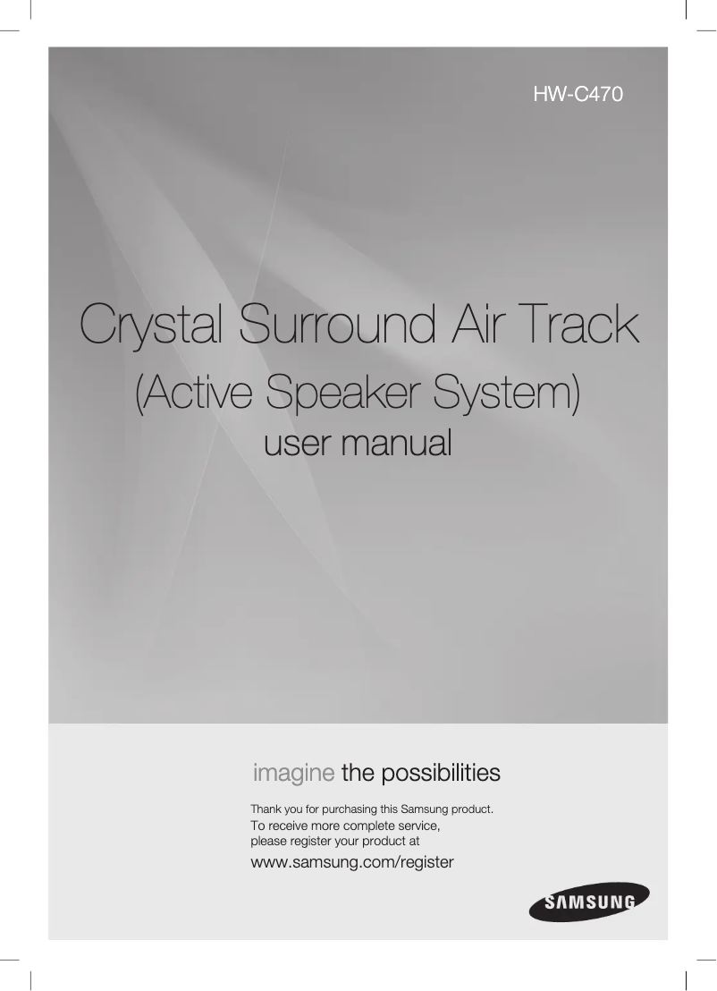 Page 1 de la notice Manuel utilisateur Samsung HW-C470