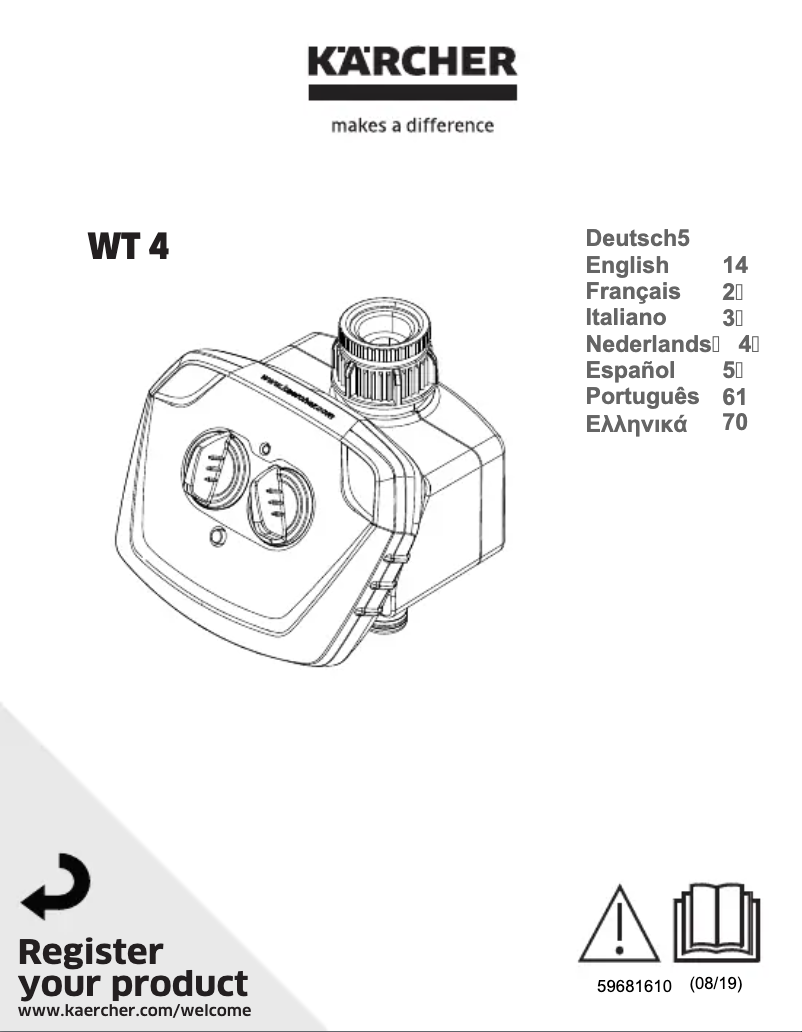 Page 1 de la notice Manuel utilisateur Kärcher WT 4
