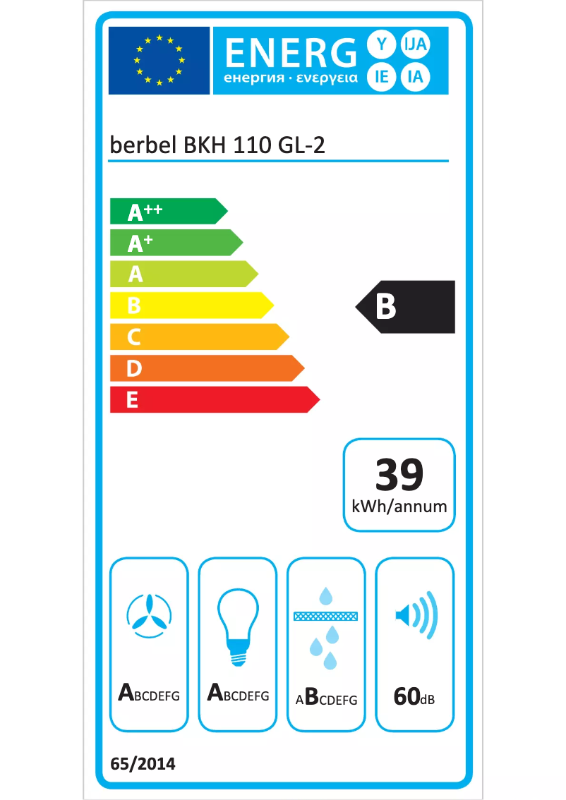 Page 1 de la notice Manuel utilisateur Berbel BKH 110 GL