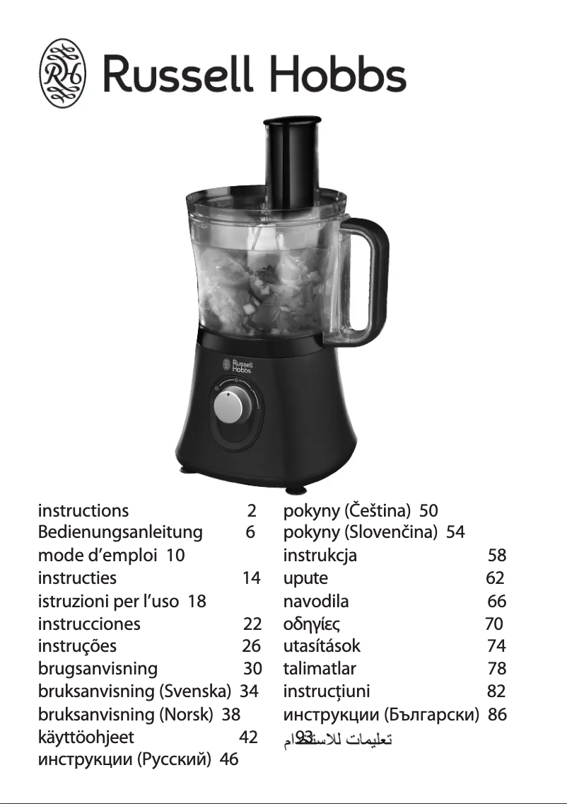 Page n°1 - Manuel utilisateur Russell Hobbs Desire 19006-56