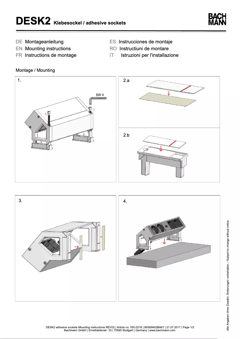 Page n°1 - Manuel utilisateur Bachmann Desk 2