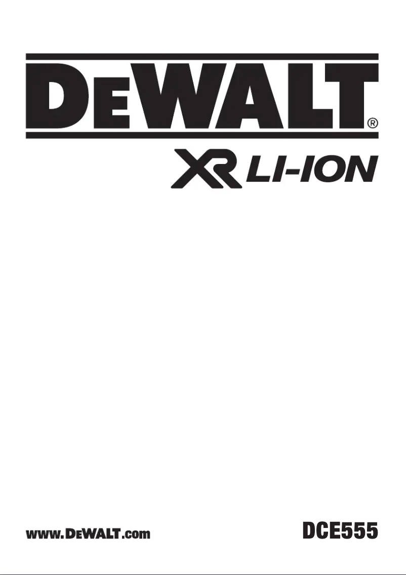 Page 1 de la notice Manuel utilisateur DeWalt DCE555