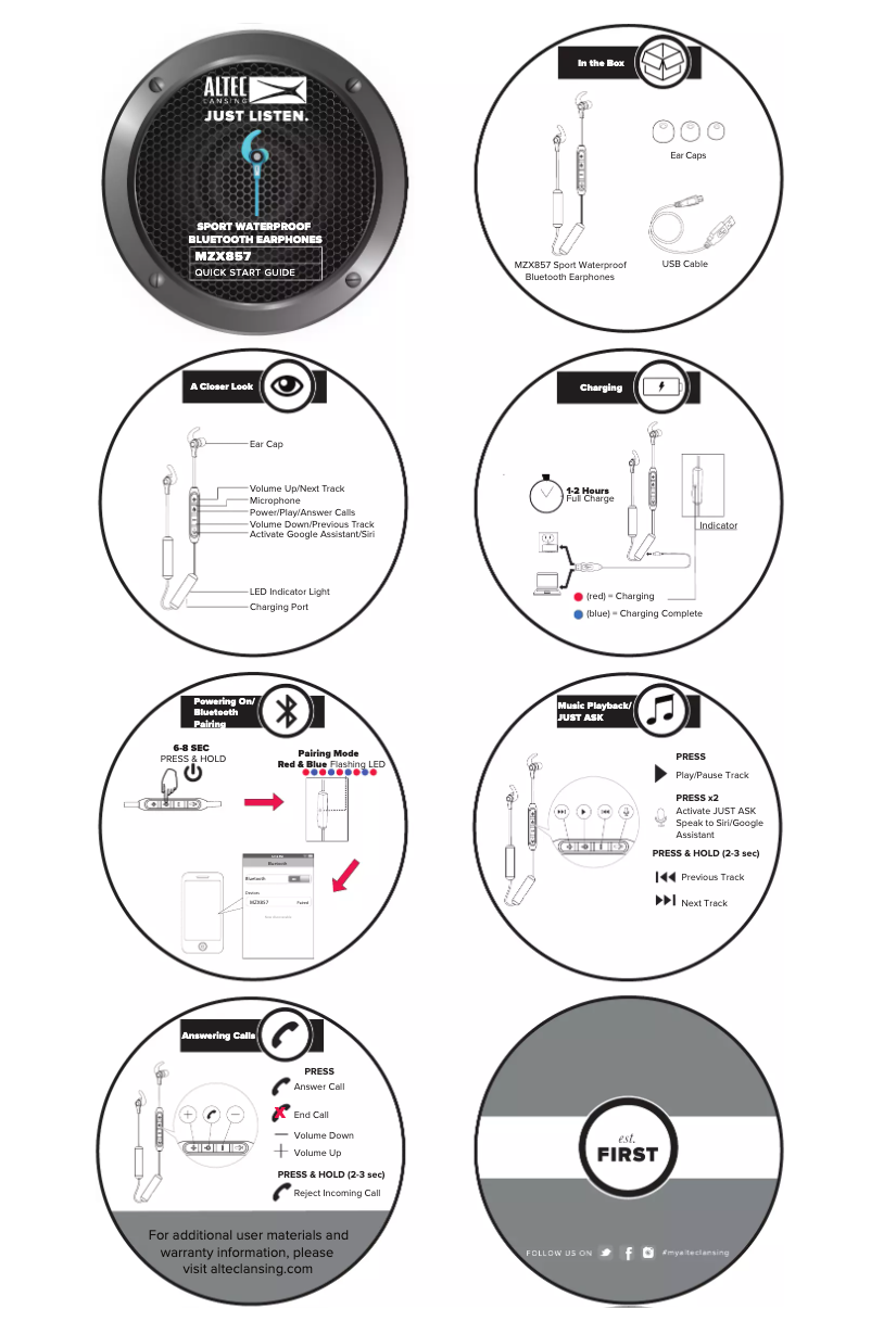 Page 1 de la notice Manuel utilisateur Altec Lansing Sport MZX857