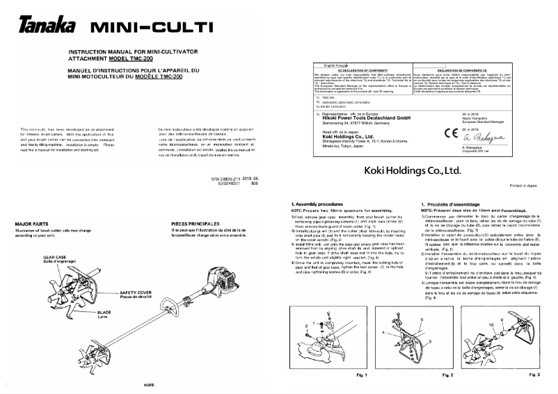 Page n°1 - Manuel utilisateur HiKOKI TMC-200