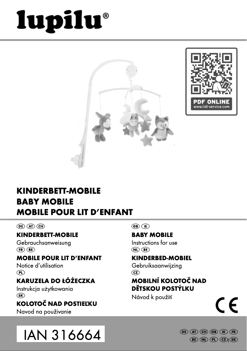 Page 1 de la notice Manuel utilisateur Lupilu IAN 316664