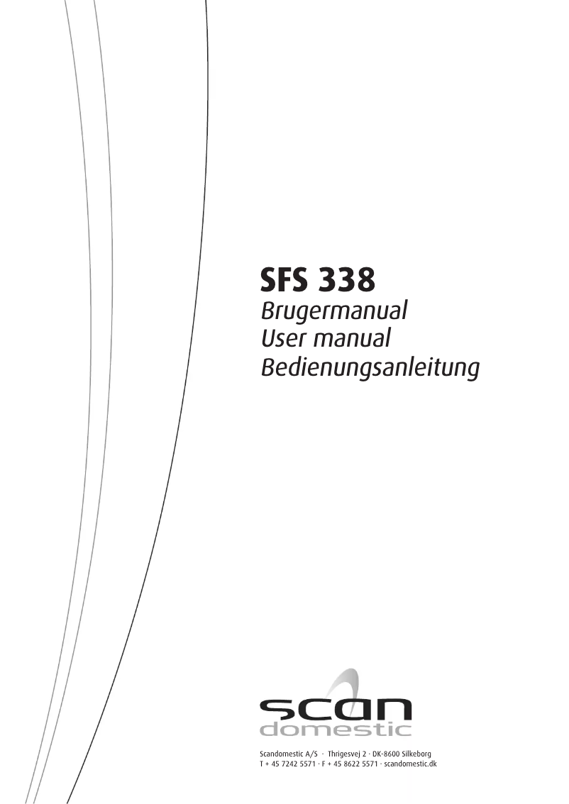 Page 1 de la notice Manuel utilisateur Scandomestic SFS 338