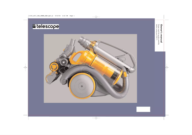 Page n°1 - Manuel utilisateur Dyson DC11 Telescope