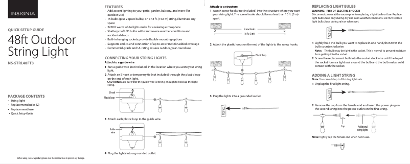 Page 1 de la notice Manuel utilisateur Insignia NS-STRL48FT3