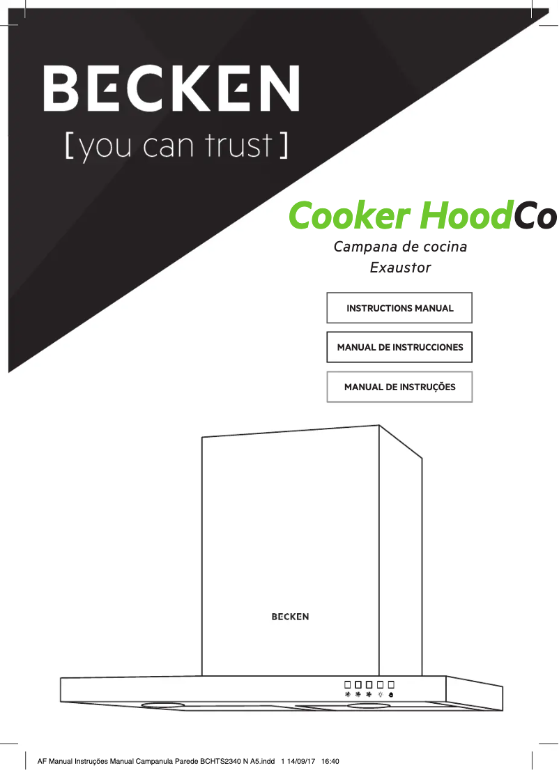 Page 1 de la notice Manuel utilisateur Becken BCHTS2340N