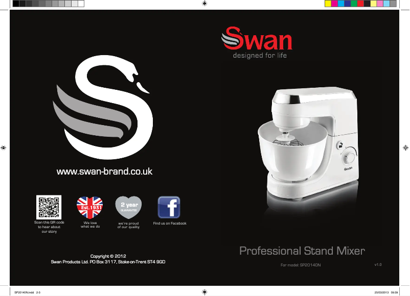 Page n°1 - Manuel utilisateur Swan SP20140N