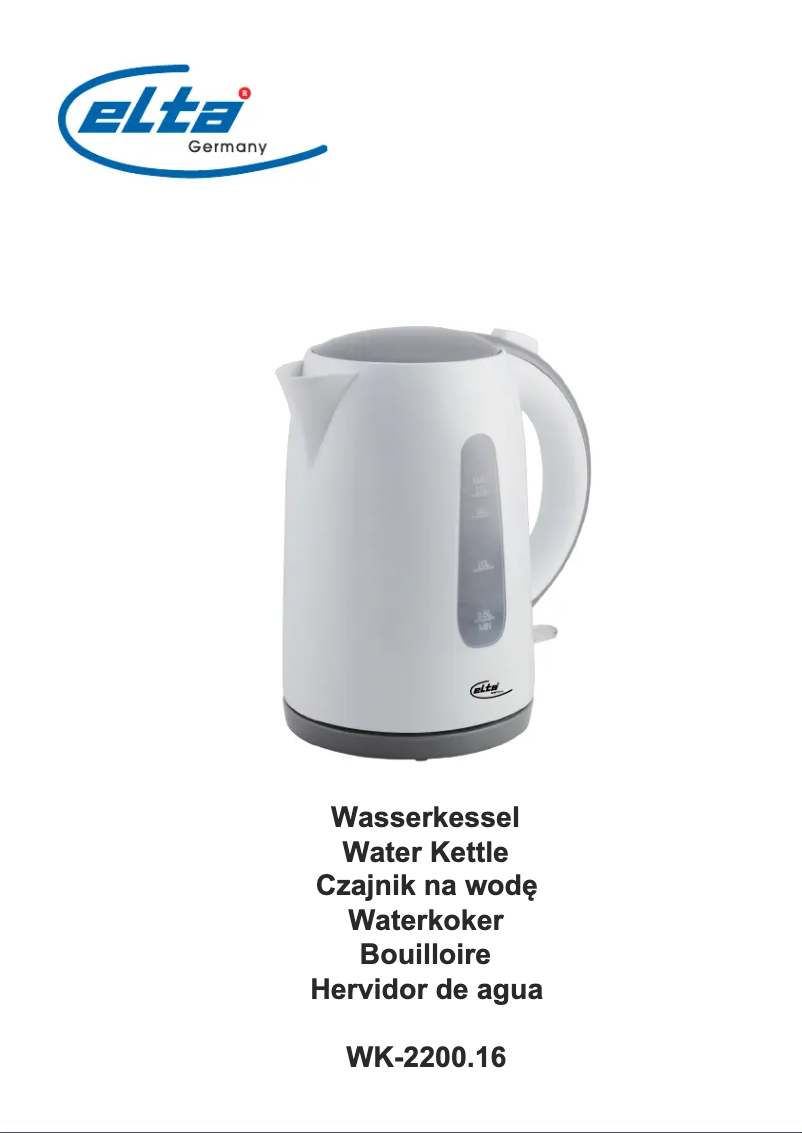 Image de la première page du manuel de l'appareil WK-2200.16