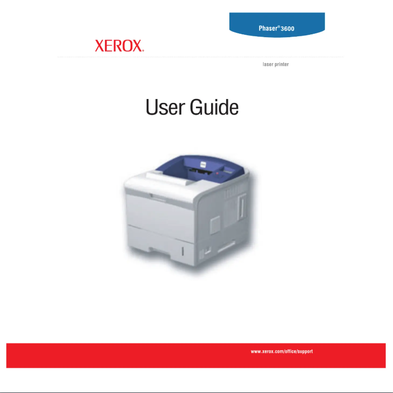 Page n°1 - Manuel utilisateur Xerox Phaser 3600