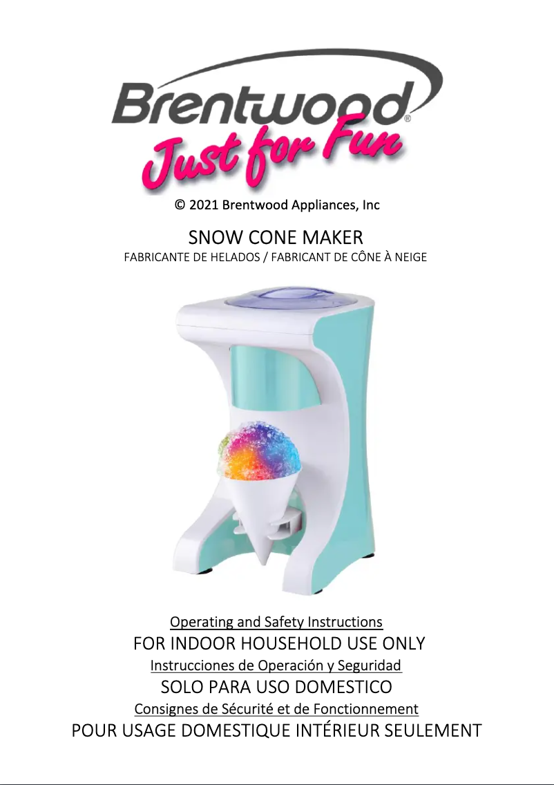 Page 1 de la notice Manuel utilisateur Brentwood TS-1420BL