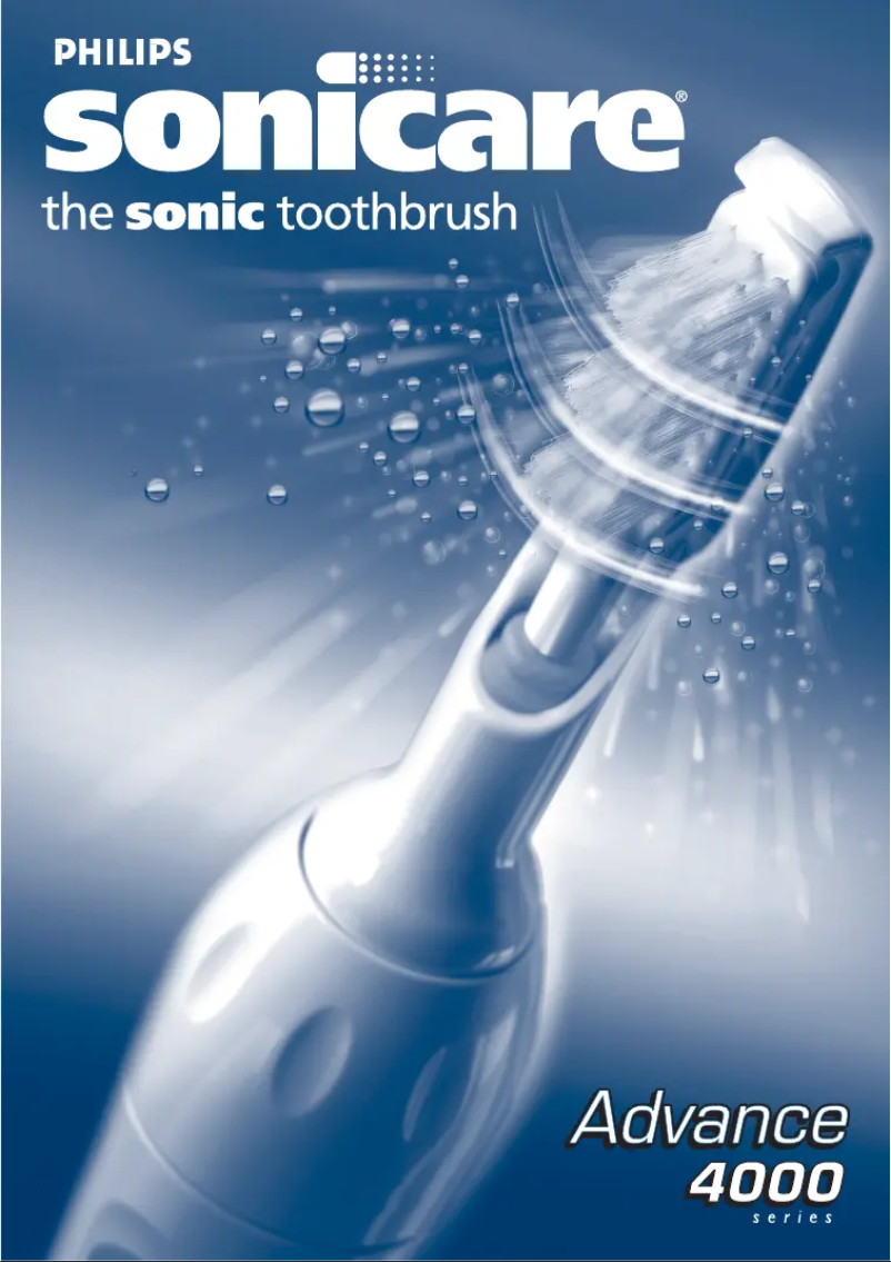 Page 1 of the manual User Manual Philips Sonicare Advance HX4101
