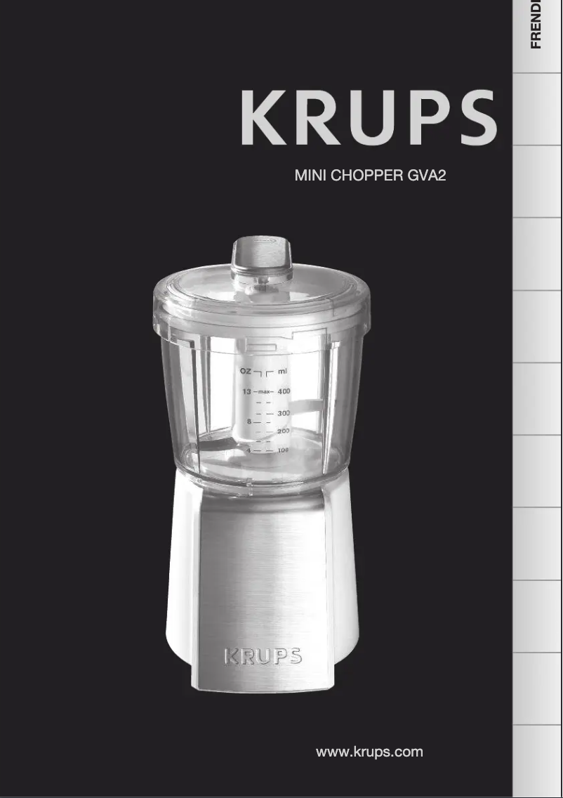 Página 1 del manual Manual de usuario Krups Speedy Pro GVA216